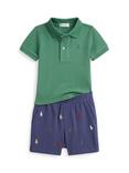 Polo Ralph Lauren Baby Polo Shirt and Shorts Set, Fairway Green