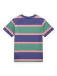 Ralph Lauren Kids' Cotton Striped Crew Neck T-Shirt, Fairway Green