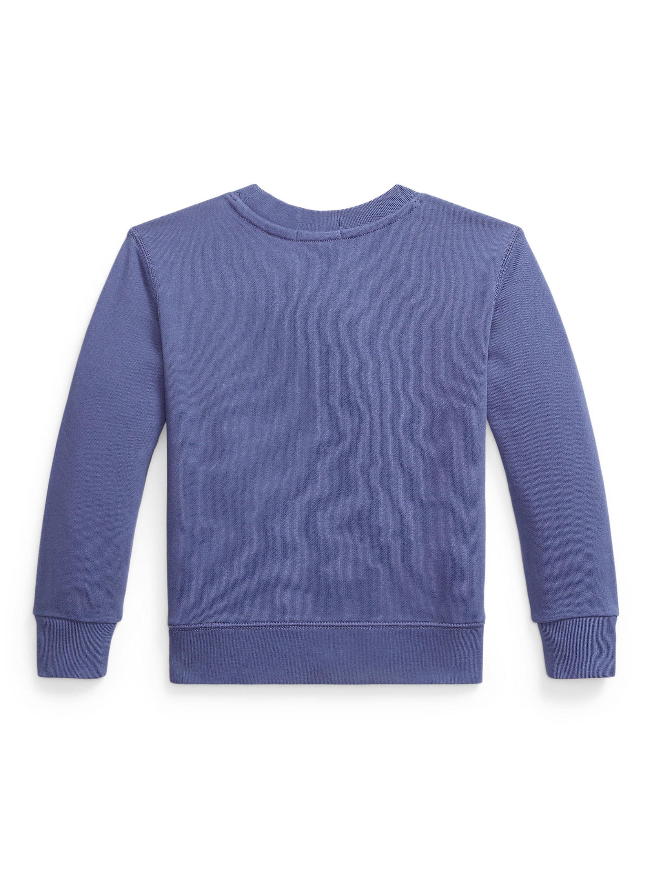 Product image 2 of 2, which shows Ralph Lauren Kids' Cotton Blend Logo Sweatshirt, Classic Blue, 2 years