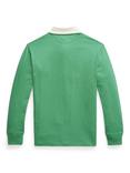 Ralph Lauren Kids' Cotton Long Sleeved Rugby Shirt, Raft Green