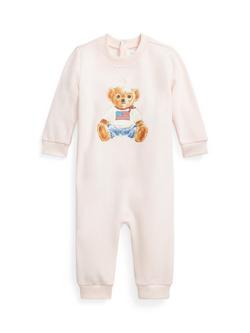 Ralph Lauren Baby Polo Bear Romper, Delicate Pink, Delicate Pink