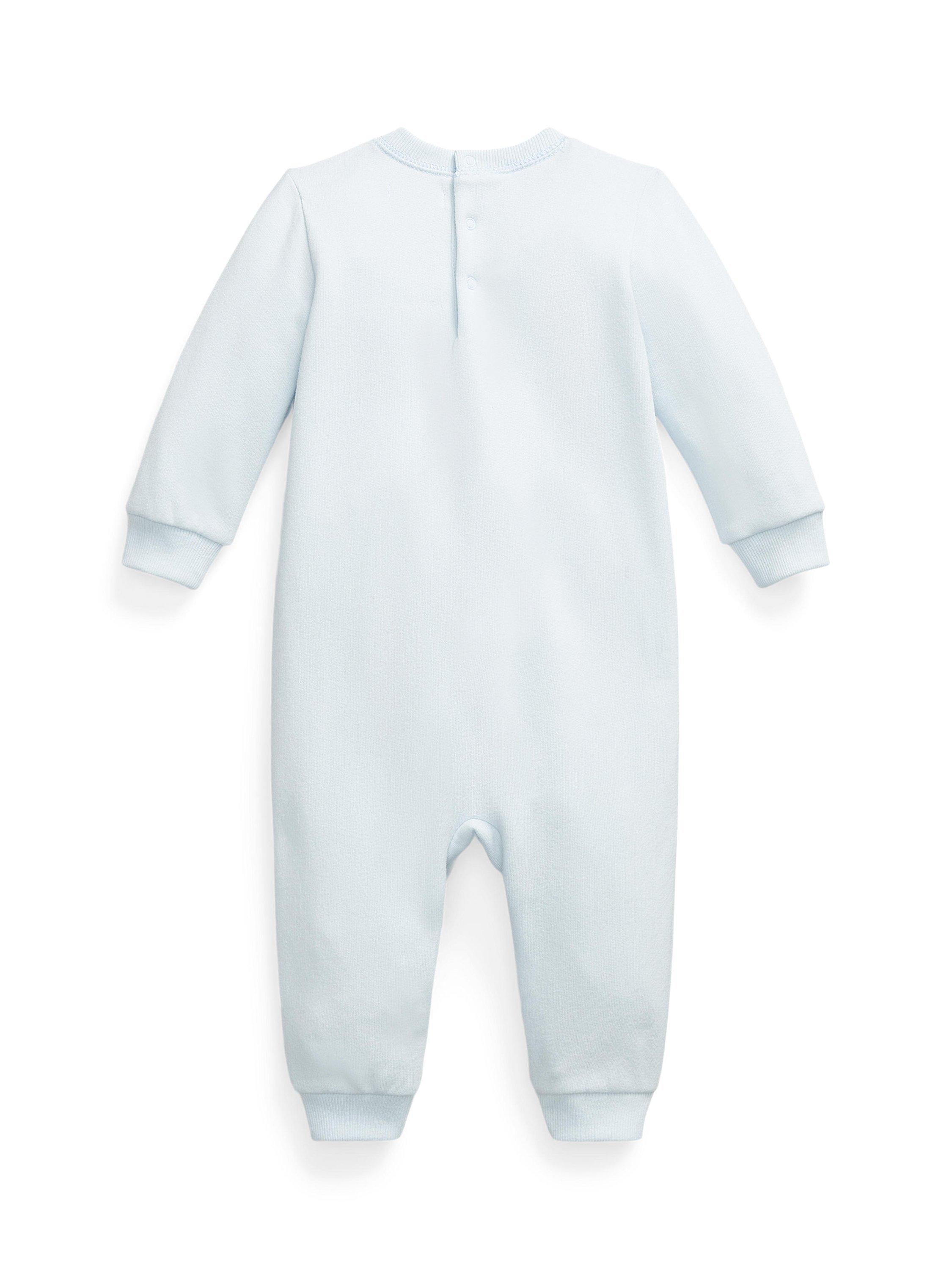 Product image 2 of 2, which shows Ralph Lauren Baby Polo Bear Romper, Breryl Blue, Newborn