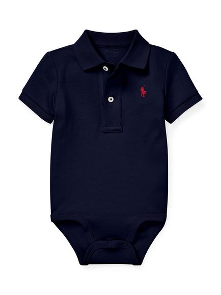 Ralph Lauren Baby Polo Bodysuit, Refined Navy, Refined Navy