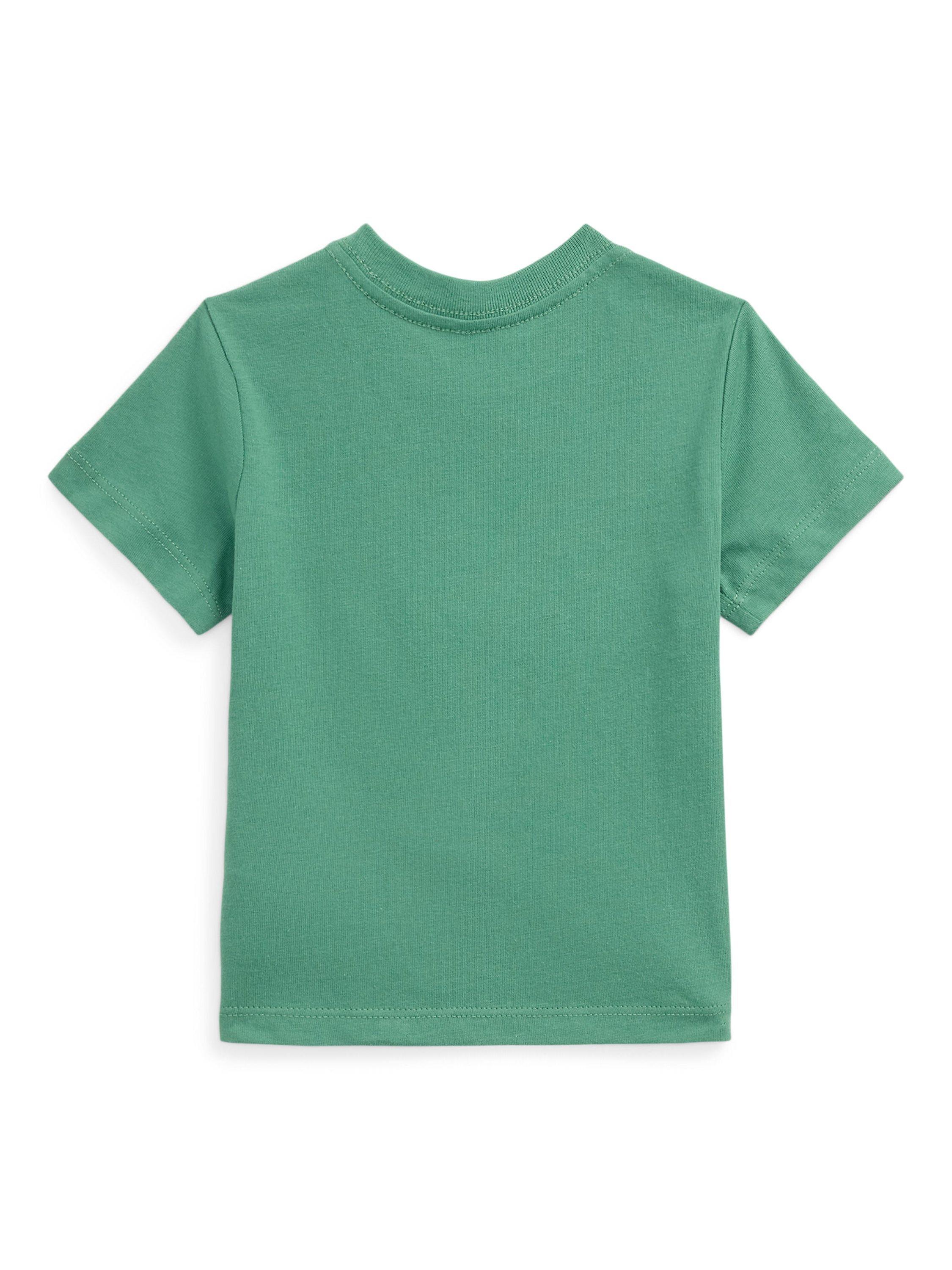 Product image 2 of 2, which shows Polo Ralph Lauren Baby Cotton Polo Bear T-Shirt, Fairway Green, 3 months