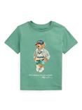 Polo Ralph Lauren Kids' Cotton Round Neck Polo Bear T-Shirt, Fairway Green