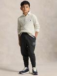 Polo Ralph Lauren Kids' Cotton Cable Knit Jumper, Nevis