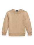 Polo Ralph Lauren Kids' Cotton Blend Crew Neck Jumper, Vintage Khaki