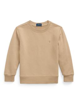 Polo Ralph Lauren Kids' Cotton Blend Crew Neck Jumper, Vintage Khaki, Vintage Khaki