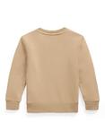 Polo Ralph Lauren Kids' Cotton Blend Crew Neck Jumper, Vintage Khaki