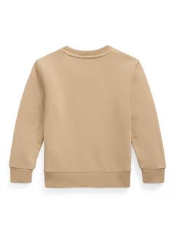 Polo Ralph Lauren Kids' Cotton Blend Crew Neck Jumper, Vintage Khaki - view 2, Vintage Khaki