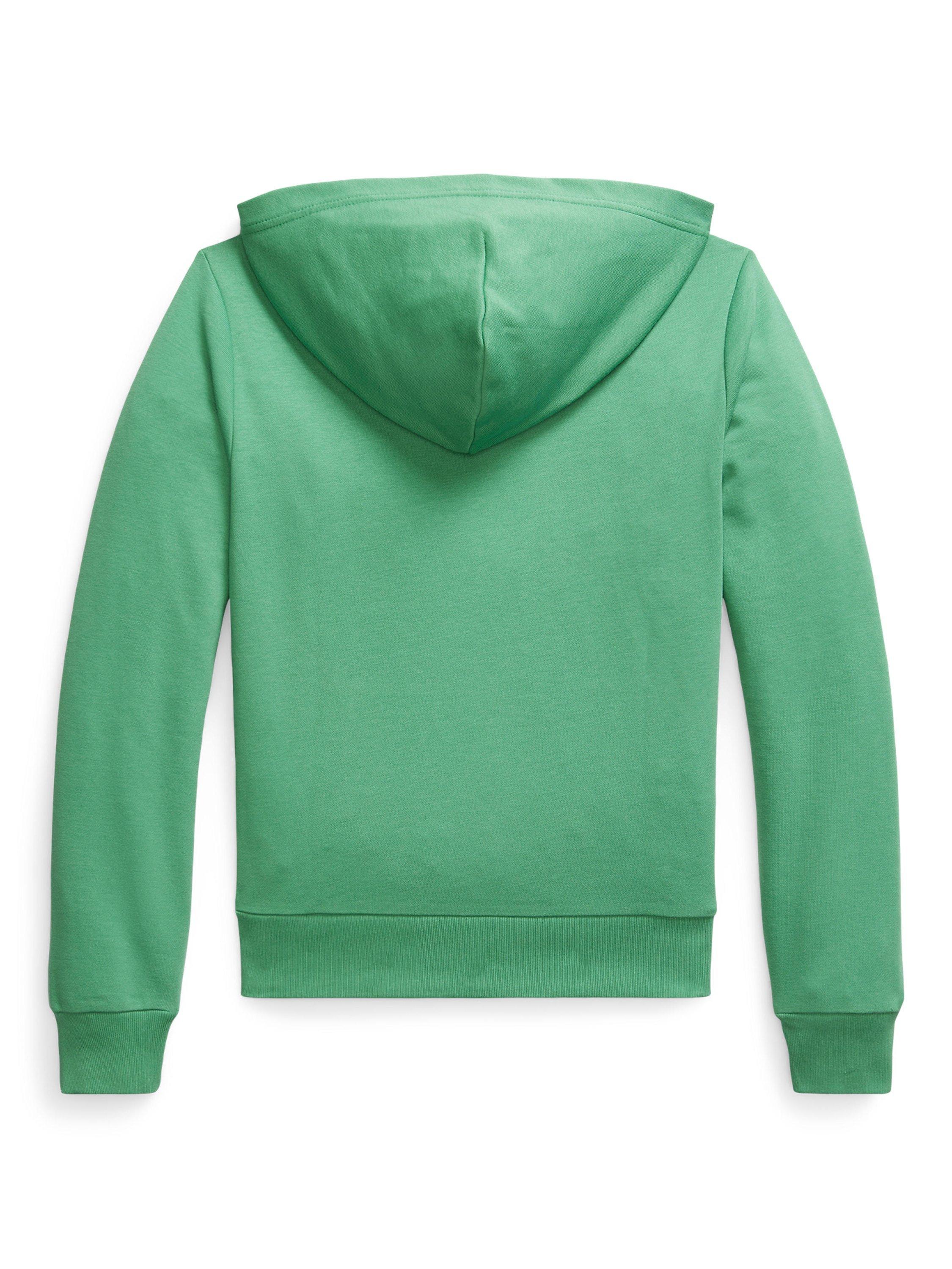 Product image 2 of 2, which shows Ralph Lauren Kids' Cotton Blend Emblem Hoodie, Raft Green, 2 years