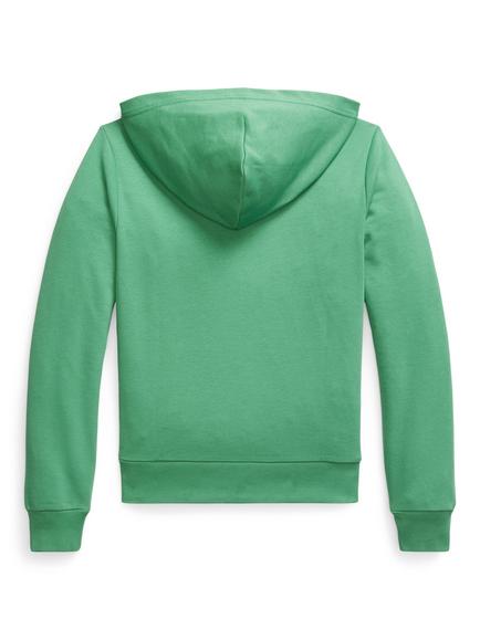 Ralph Lauren Kids' Cotton Blend Emblem Hoodie, Raft Green - view 2, Raft Green