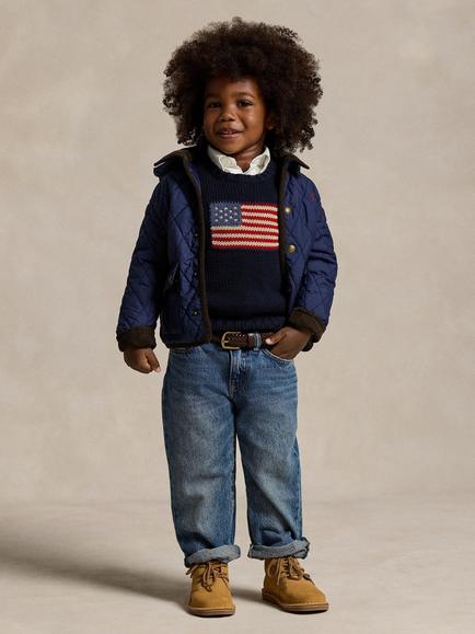 Ralph Lauren Kids' Lynwood Relaxed Denim Jeans, Pierson Indigo - view 2, Pierson Indigo