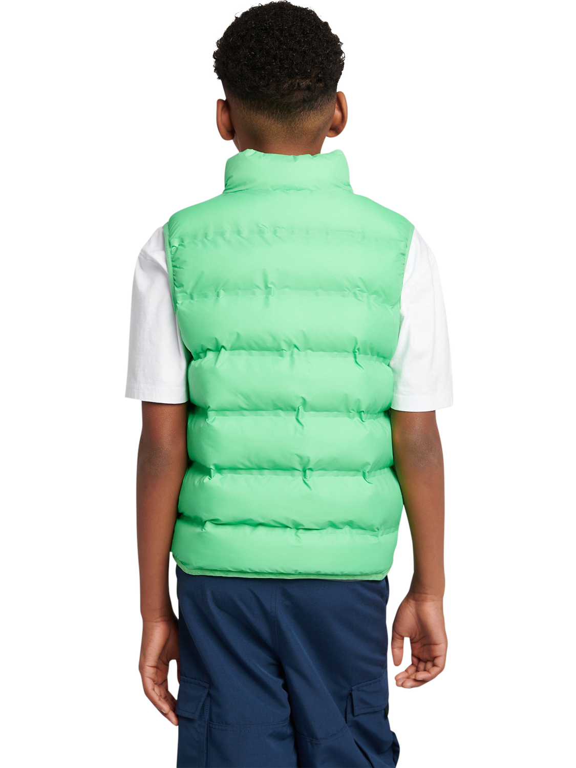 Product image 3 of 8, which shows New Balance Kids' Quilted Gilet , Green Apple, 7-8 years