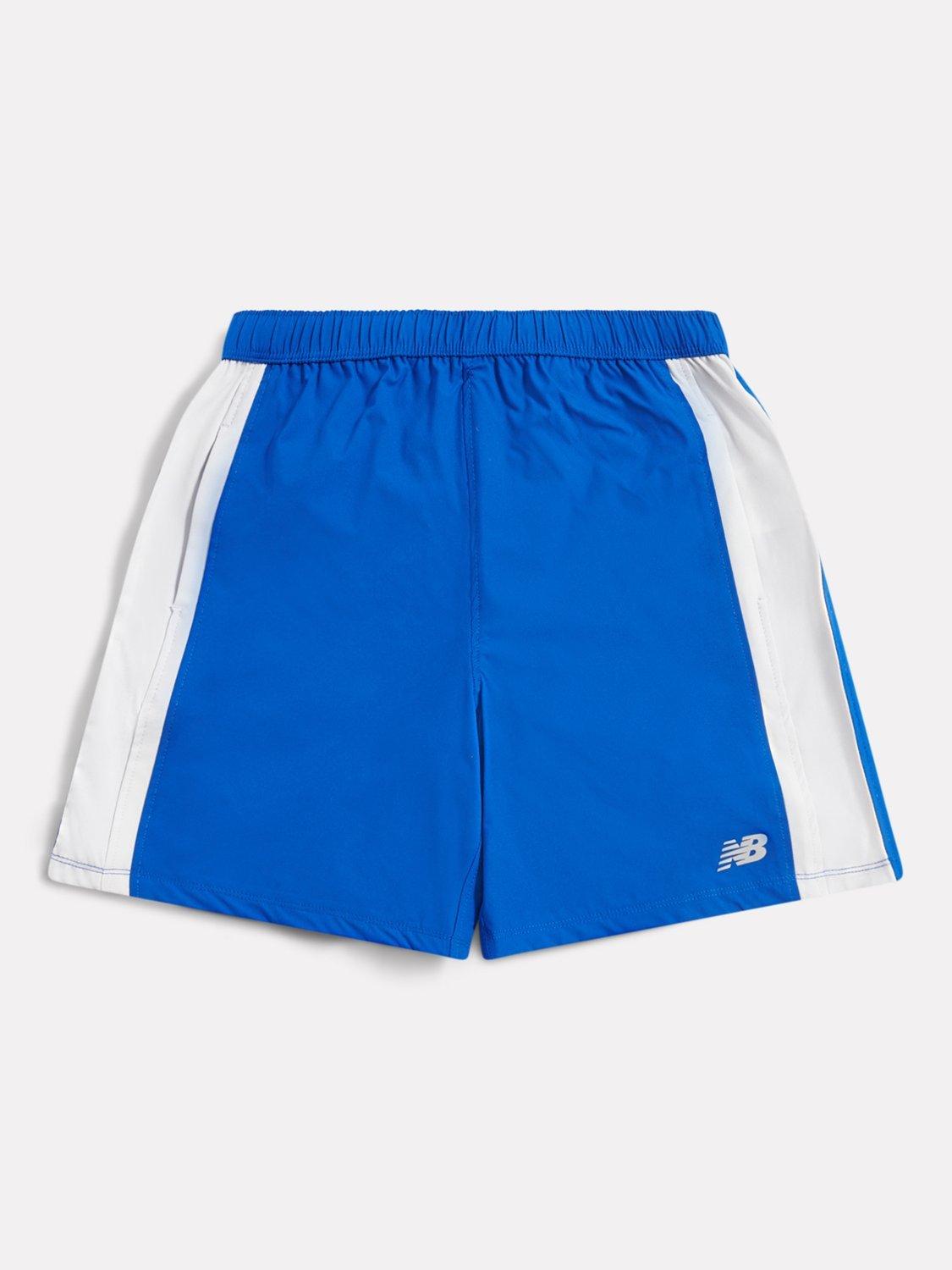 Product image 1 of 3, which shows New Balance Kids' Athletics Shorts, Team Royal, 7-8 years