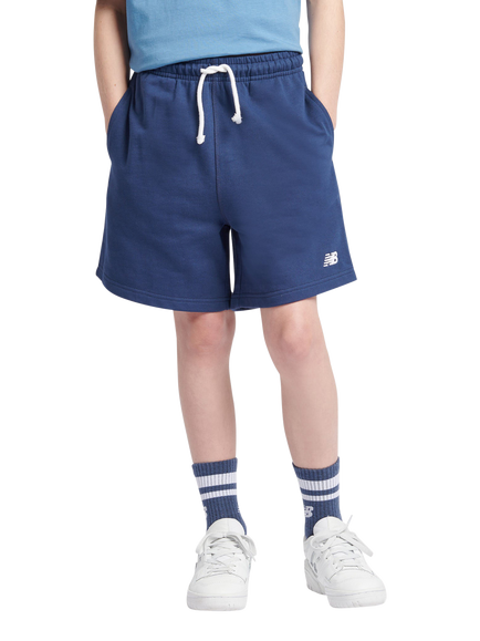 New Balance Kids' Logo Shorts, Navy, Navy