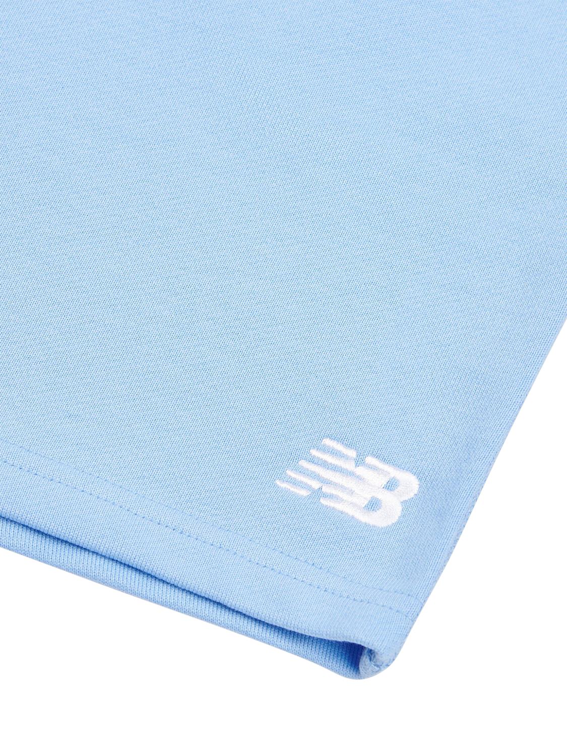 Product image 8 of 8, which shows New Balance Kids' French Terry Small Logo Shorts, Electric Sky, 7-8 years