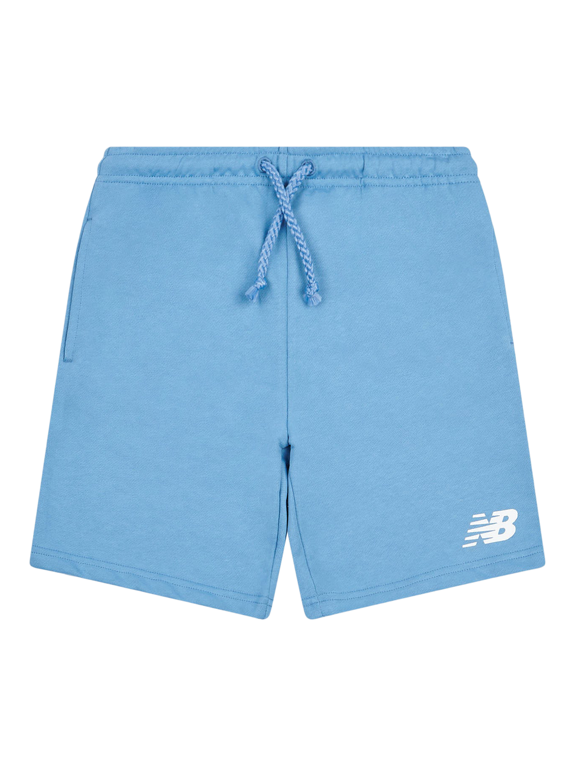 Product image 5 of 7, which shows New Balance Kids' Cotton Drawstring Shorts, Blue Laguna, 7-8 years
