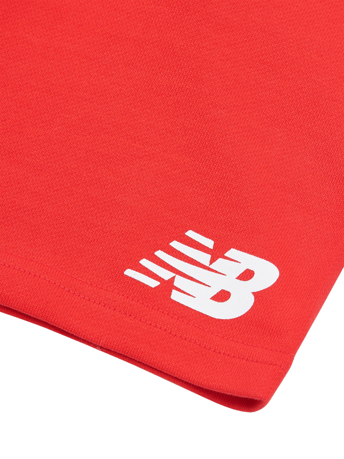 Product image 3 of 3, which shows New Balance Kids' Cotton Stacked Logo Shorts, True Red, 7-8 years