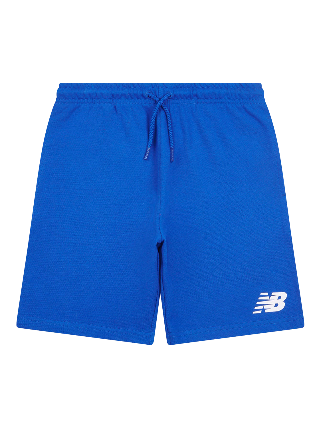 Product image 1 of 3, which shows New Balance Kids' Stacked Logo Shorts, Team Royal, 7-8 years