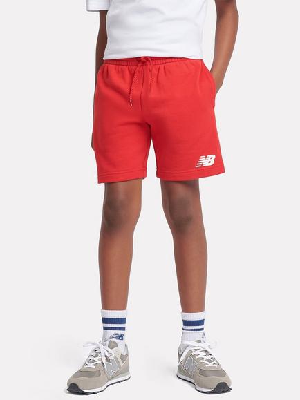 New Balance Kids' Cotton Drawstring Shorts, True Red
