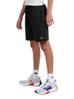 New Balance Kids' Woven Logo Shorts - view 2, Caviar