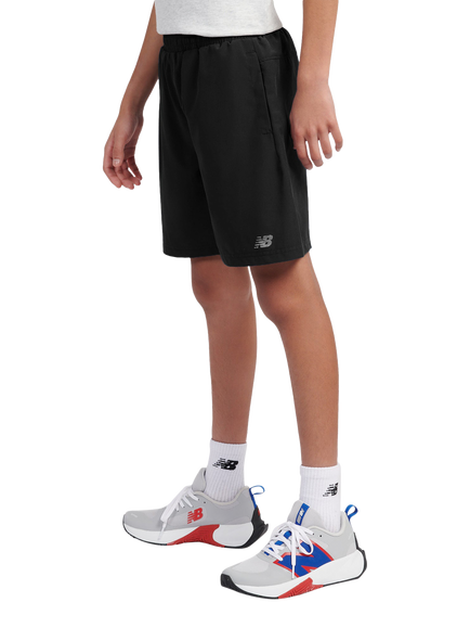New Balance Kids' Woven Logo Shorts - view 2, Caviar