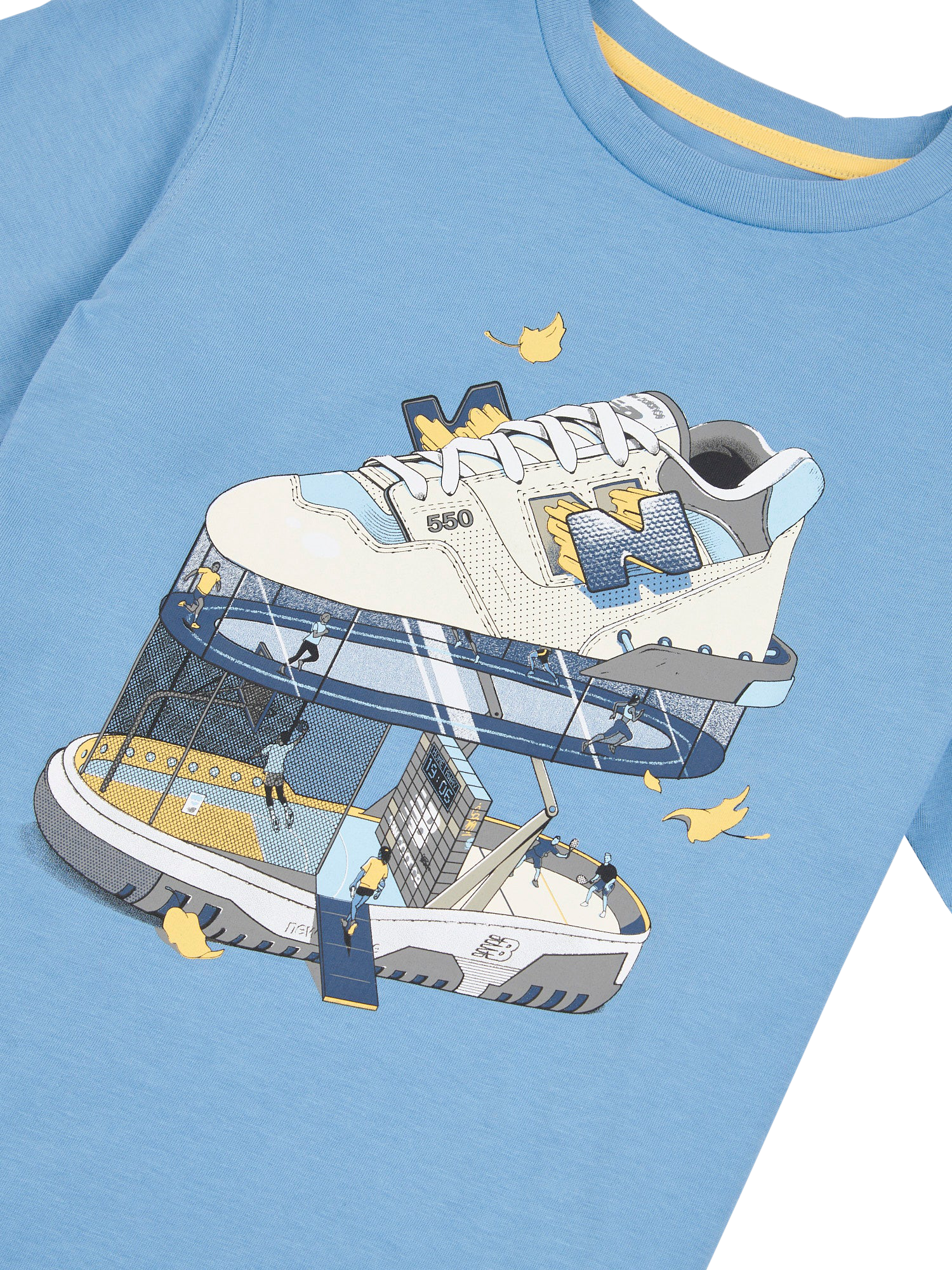 Product image 3 of 4, which shows New Balance Kids' Cotton Fitness Centre Graphic T-Shirt, Blue Laguna, 7-8 years