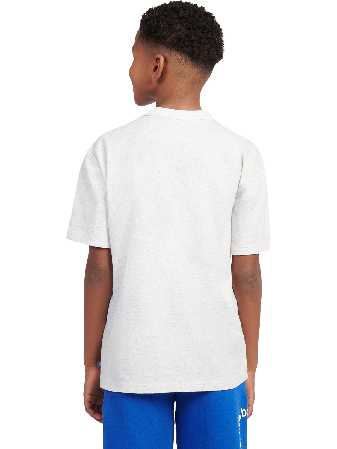 Product image 3 of 9, which shows New Balance Kids' Cotton Hoops Graphic T-Shirt, Ash Heather, 7-8 years