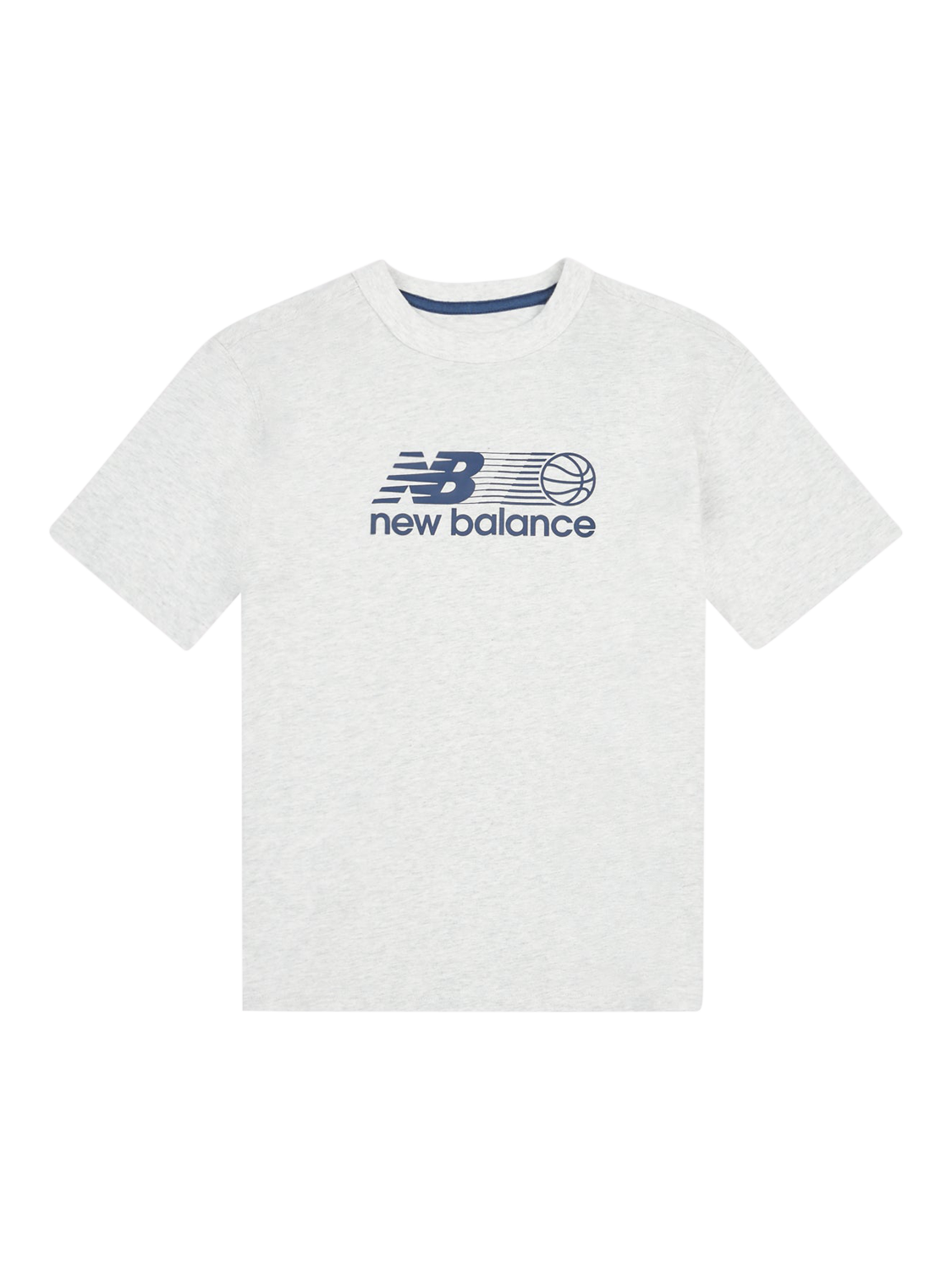 Product image 7 of 9, which shows New Balance Kids' Cotton Hoops Graphic T-Shirt, Ash Heather, 7-8 years