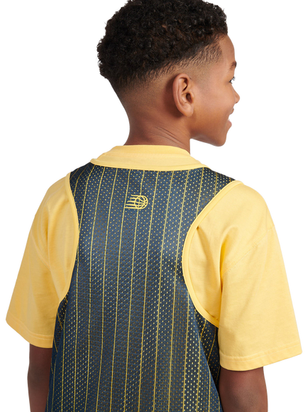 New Balance Kids' Hoops Reversible Sleeveless Tank, Clementine - view 2, Clementine