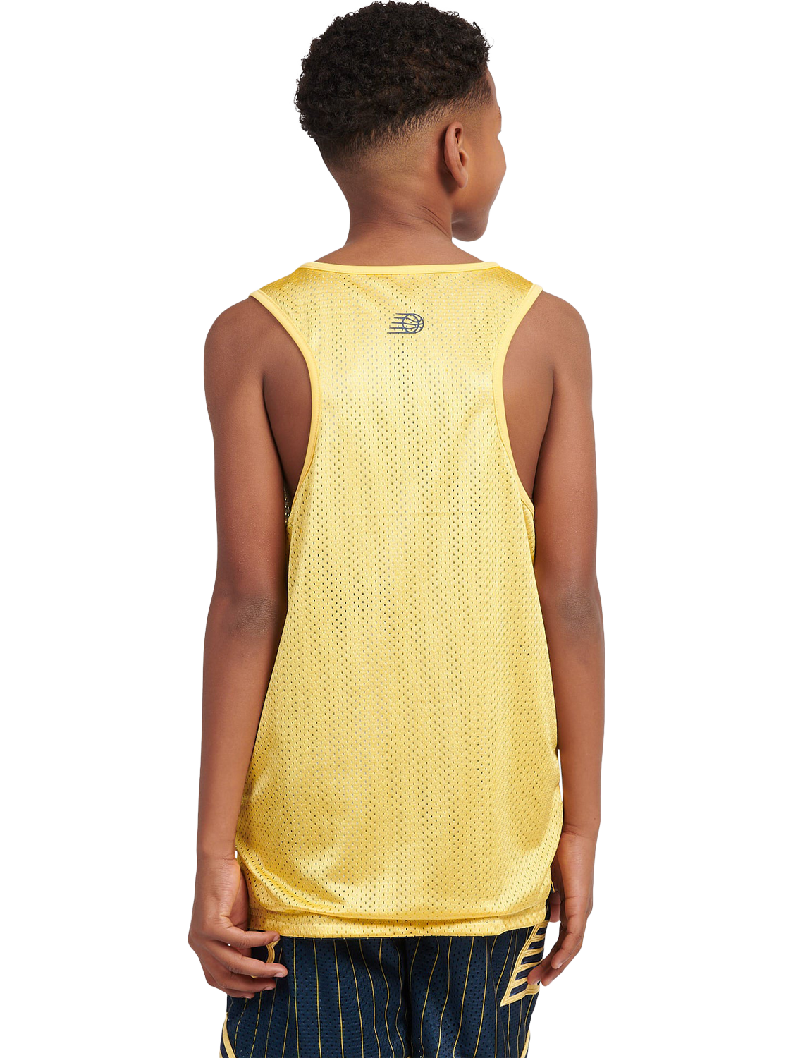 Product image 4 of 11, which shows New Balance Kids' Hoops Reversible Sleeveless Tank, Clementine, 7-8 years