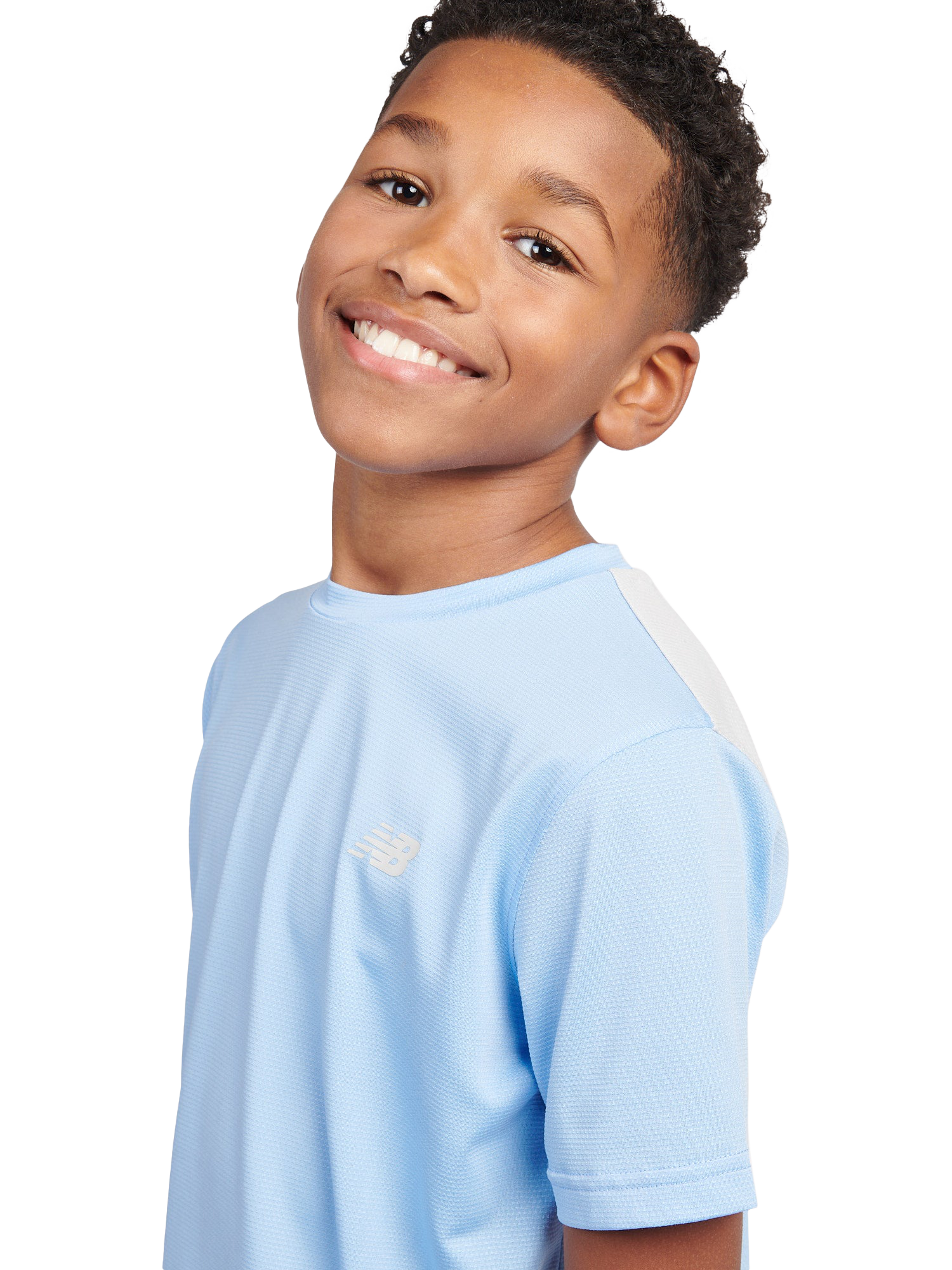 Product image 4 of 8, which shows New Balance Kids' RC T-Shirt, Electric Sky, 7-8 years
