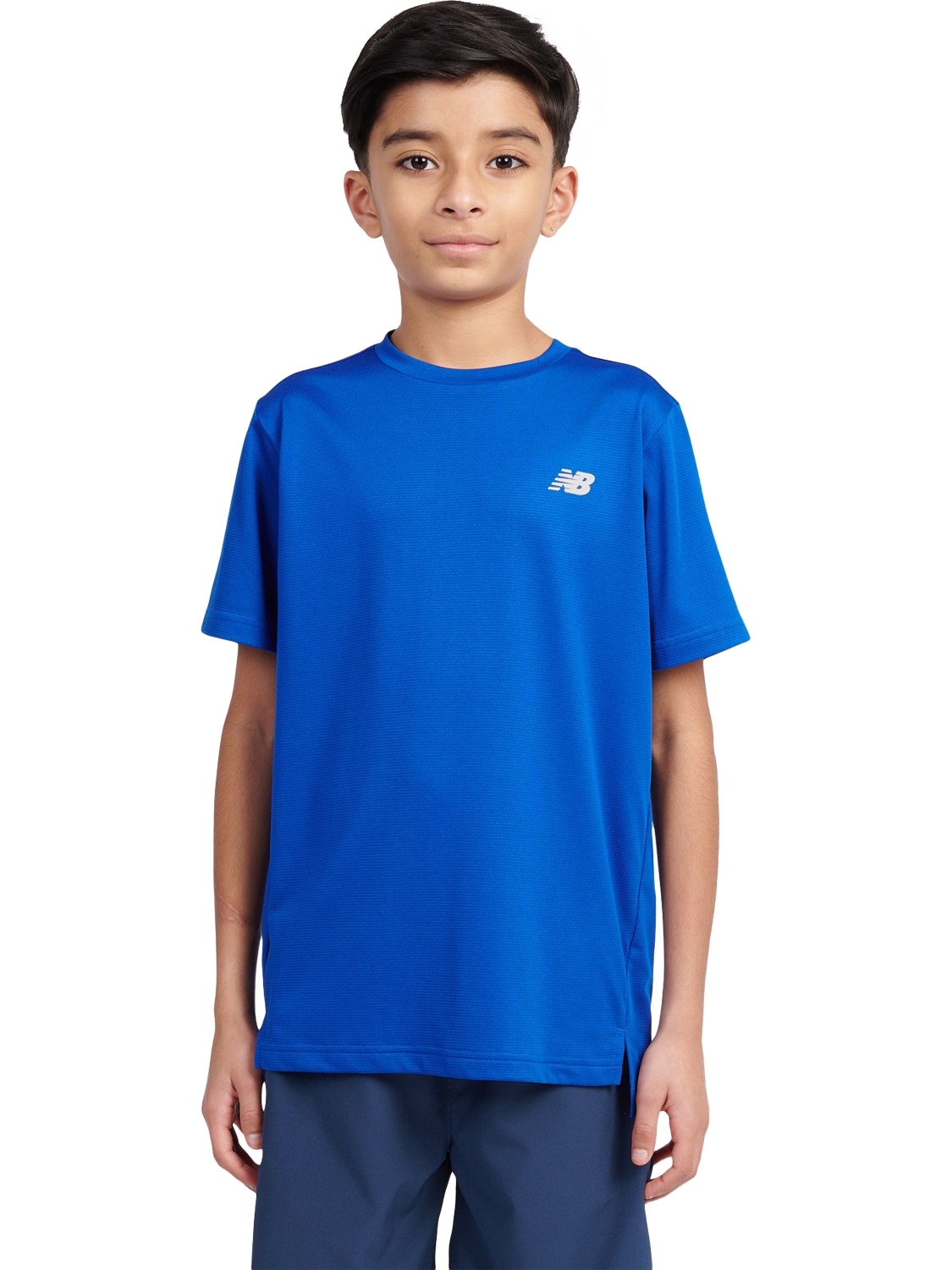 Product image 1 of 11, which shows New Balance Kids' Athletics T-Shirt, Team Royal, 7-8 years