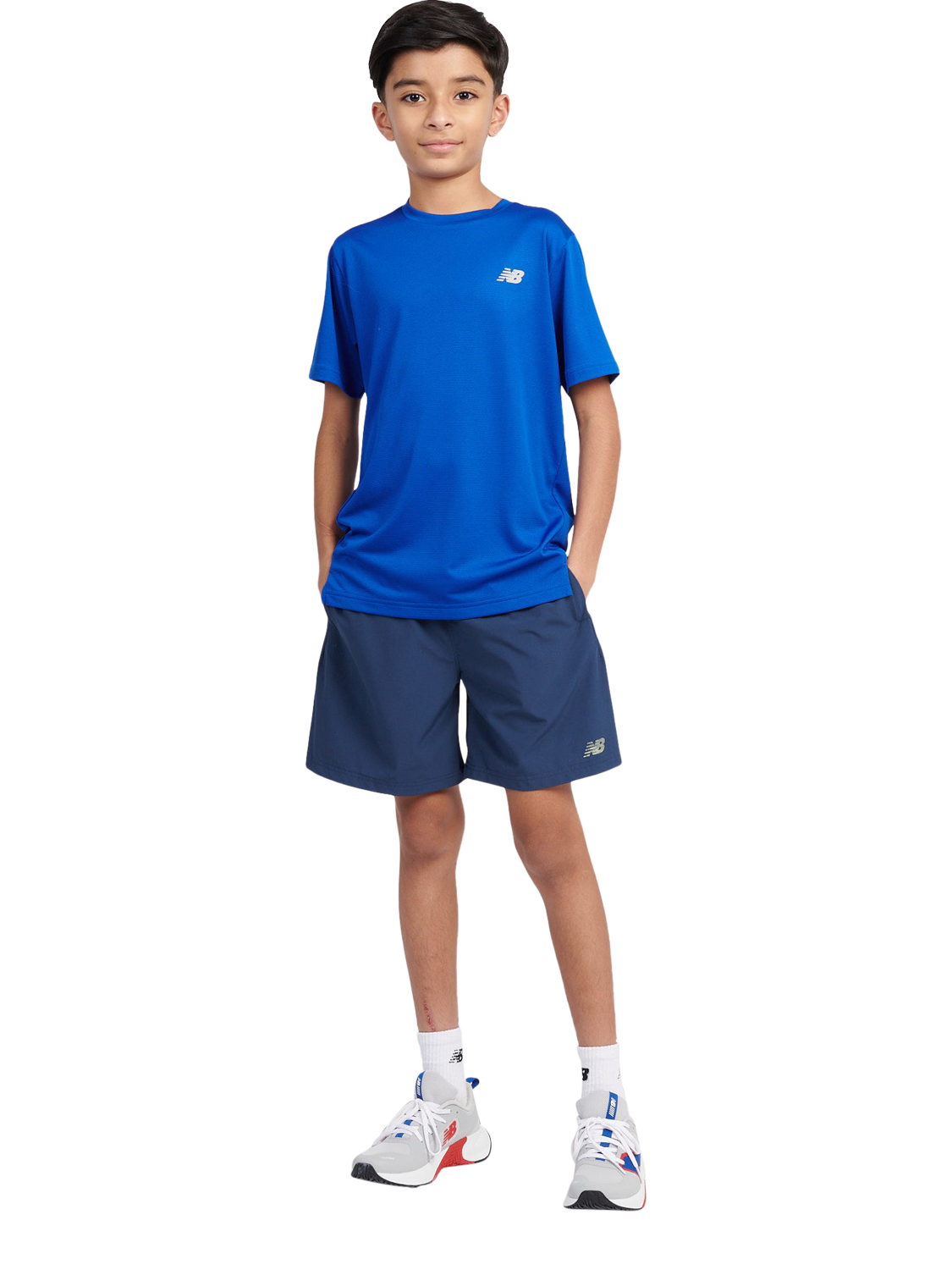 Product image 5 of 11, which shows New Balance Kids' Athletics T-Shirt, Team Royal, 7-8 years