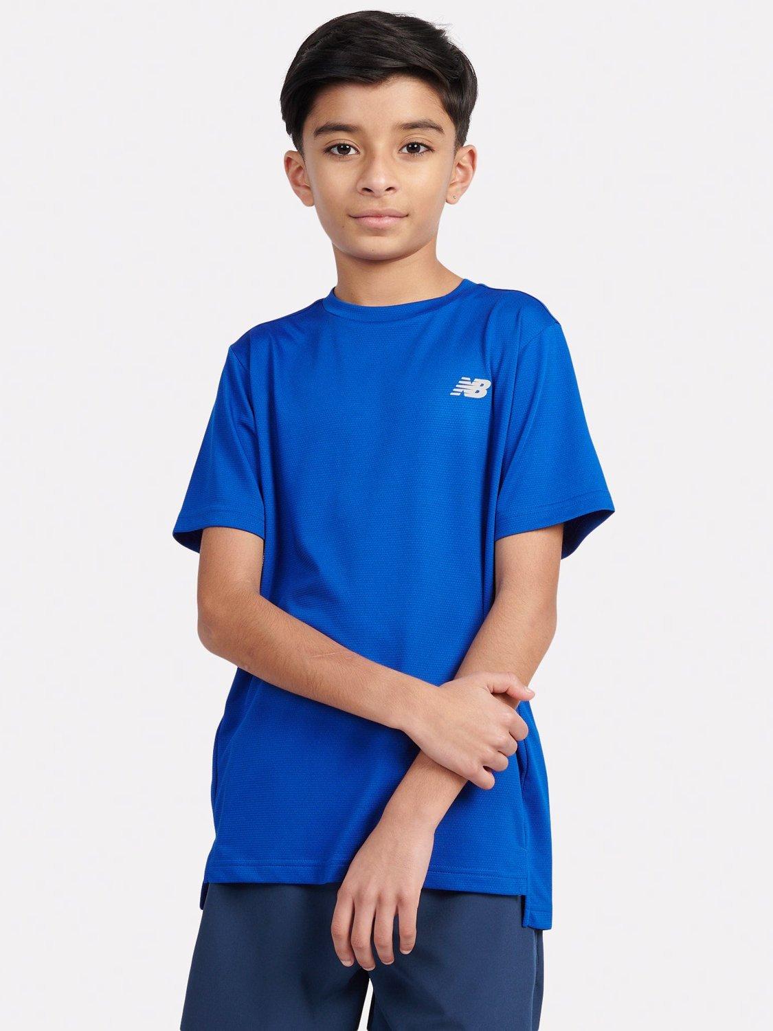 Product image 7 of 11, which shows New Balance Kids' Athletics T-Shirt, Team Royal, 7-8 years