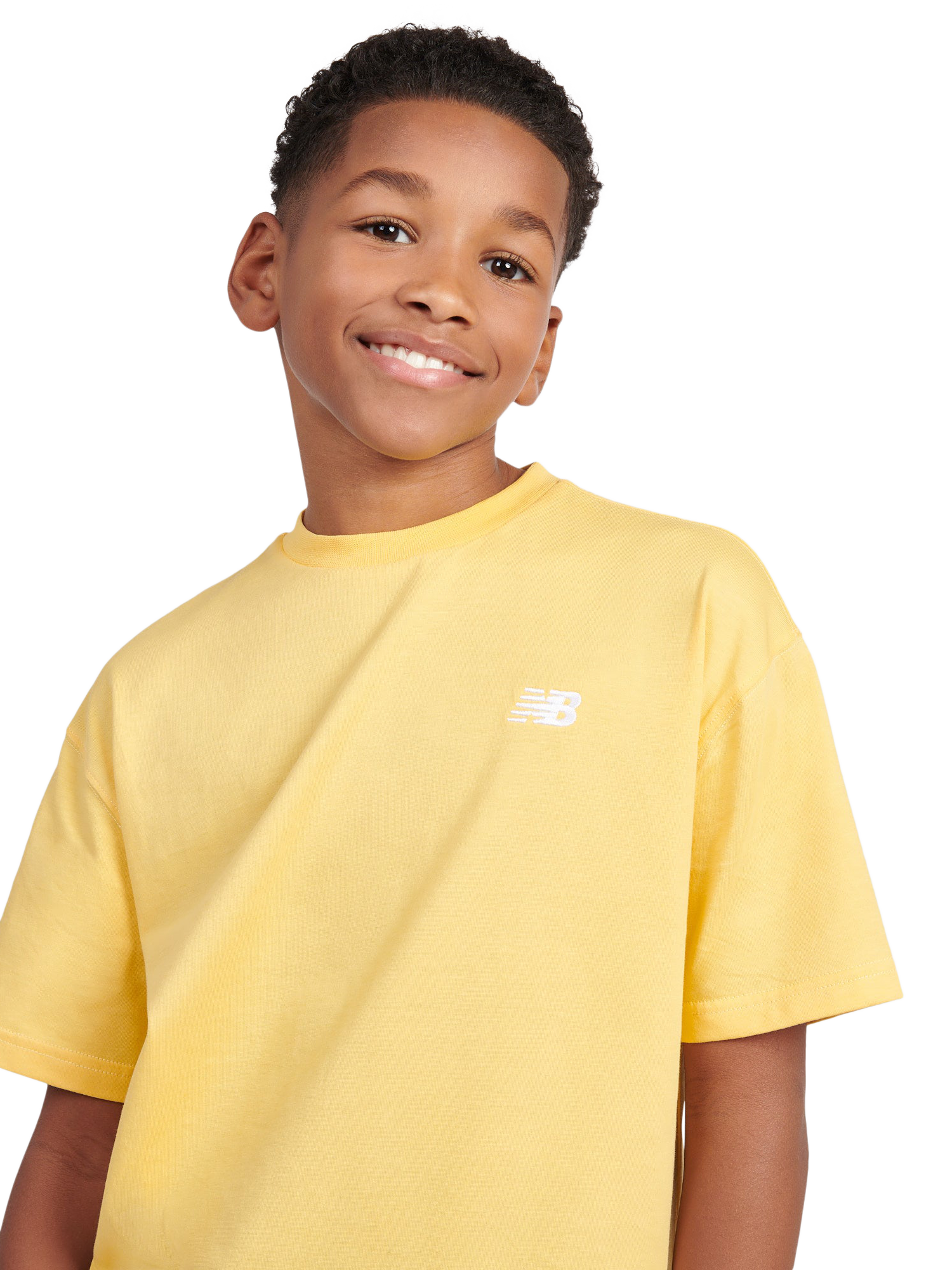 Product image 4 of 8, which shows New Balance Kids' Small Logo T-Shirt, Clementine, 9-10 years