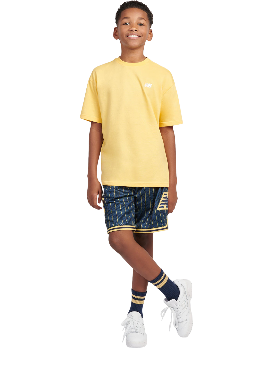 Product image 5 of 8, which shows New Balance Kids' Small Logo T-Shirt, Clementine, 9-10 years