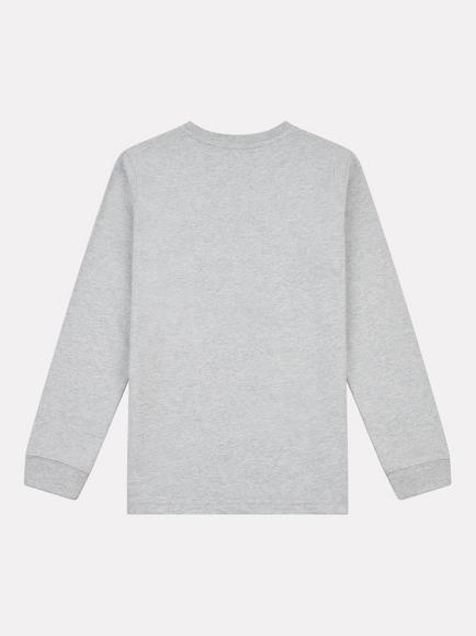 New Balance Kids' Cotton Long Sleeved T-Shirt, Grey Heather - view 2, Grey Heather