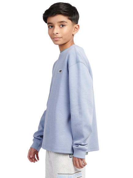 New Balance Kids' Premium Logo Long Sleeve T-Shirt, Dusk Shower - view 2, Dusk Shower