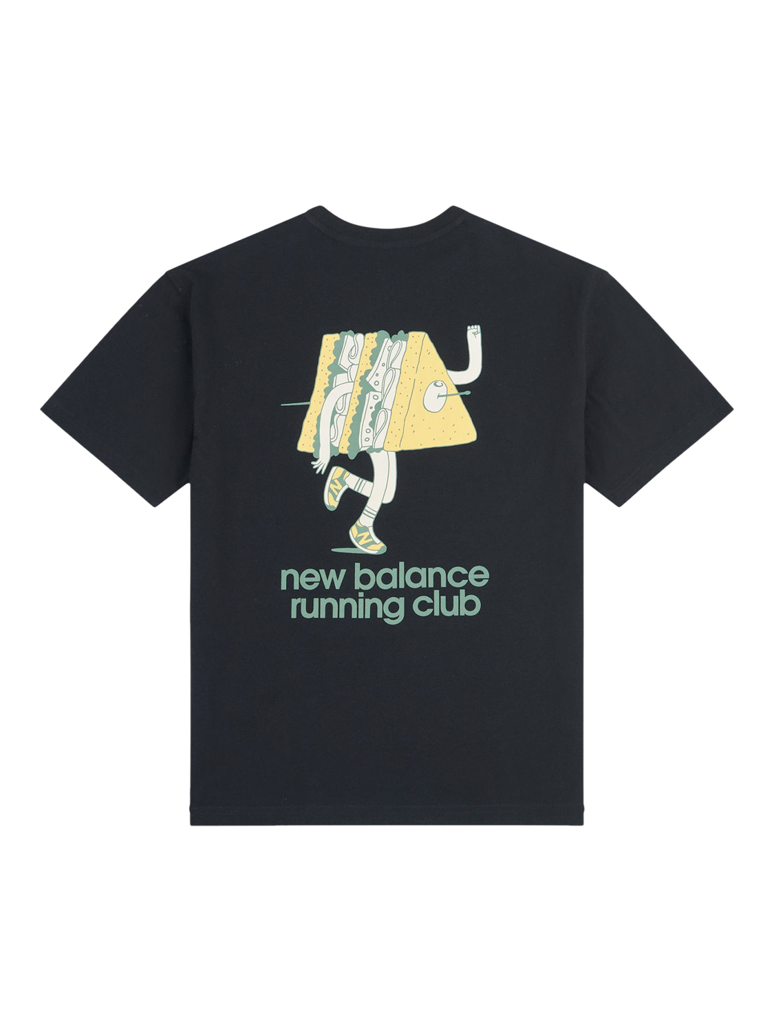 Product image 9 of 11, which shows New Balance Kids' Cotton Sandwich Back Graphic T-Shirt, Caviar, 7-8 years