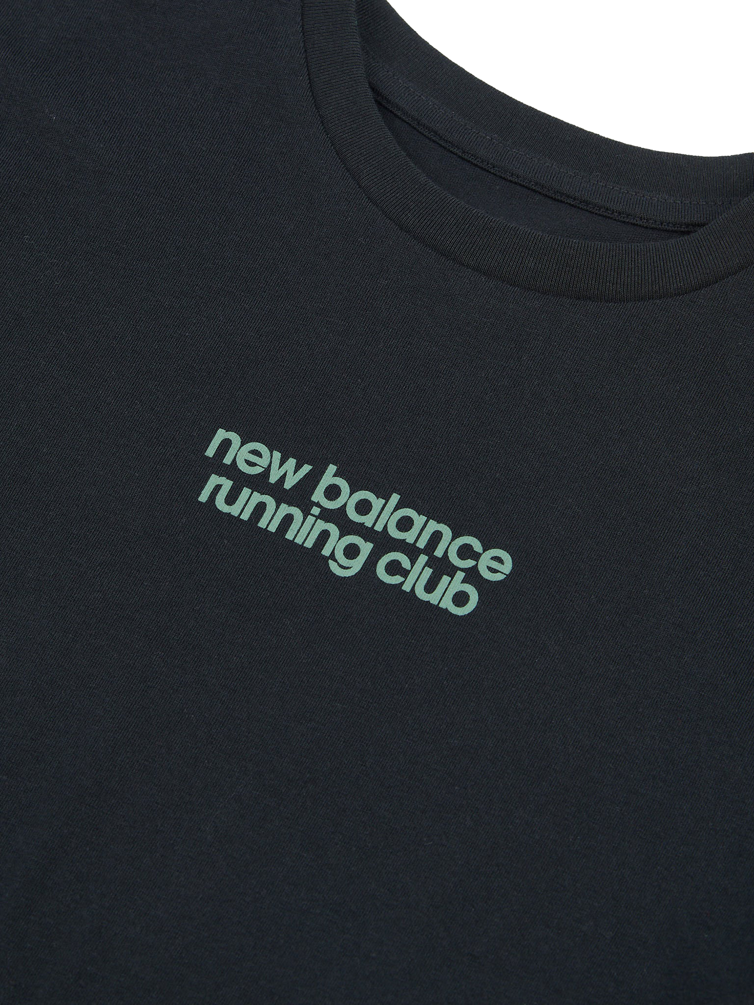 Product image 10 of 11, which shows New Balance Kids' Cotton Sandwich Back Graphic T-Shirt, Caviar, 7-8 years
