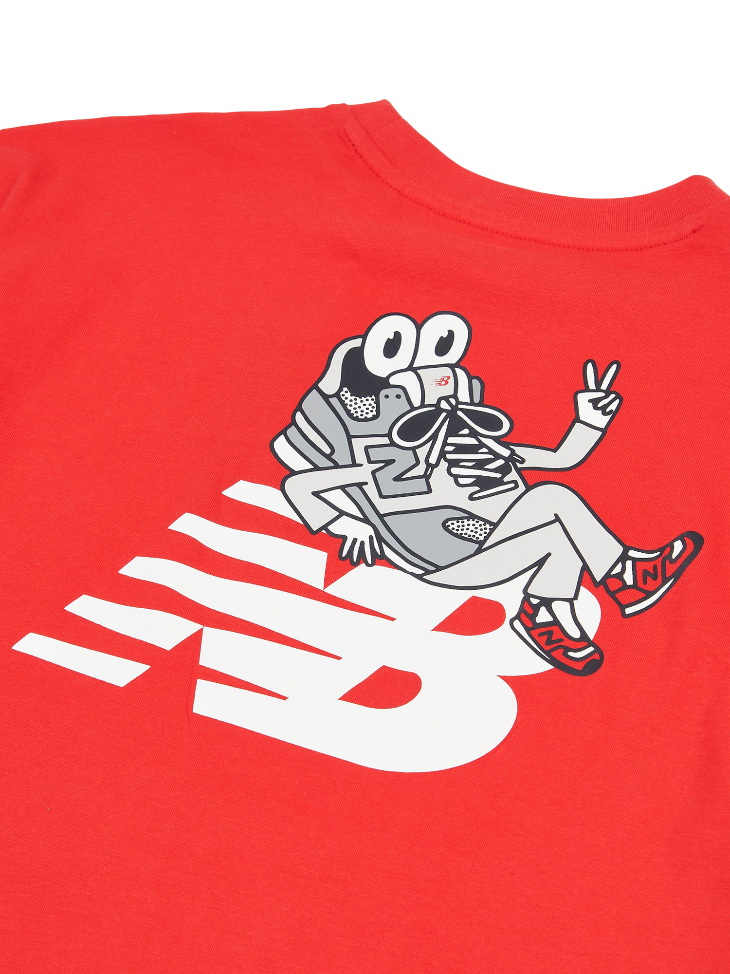 Product image 11 of 11, which shows New Balance Kids' Cotton Sneaker Guy Graphic T-Shirt , True Red, 7-8 years
