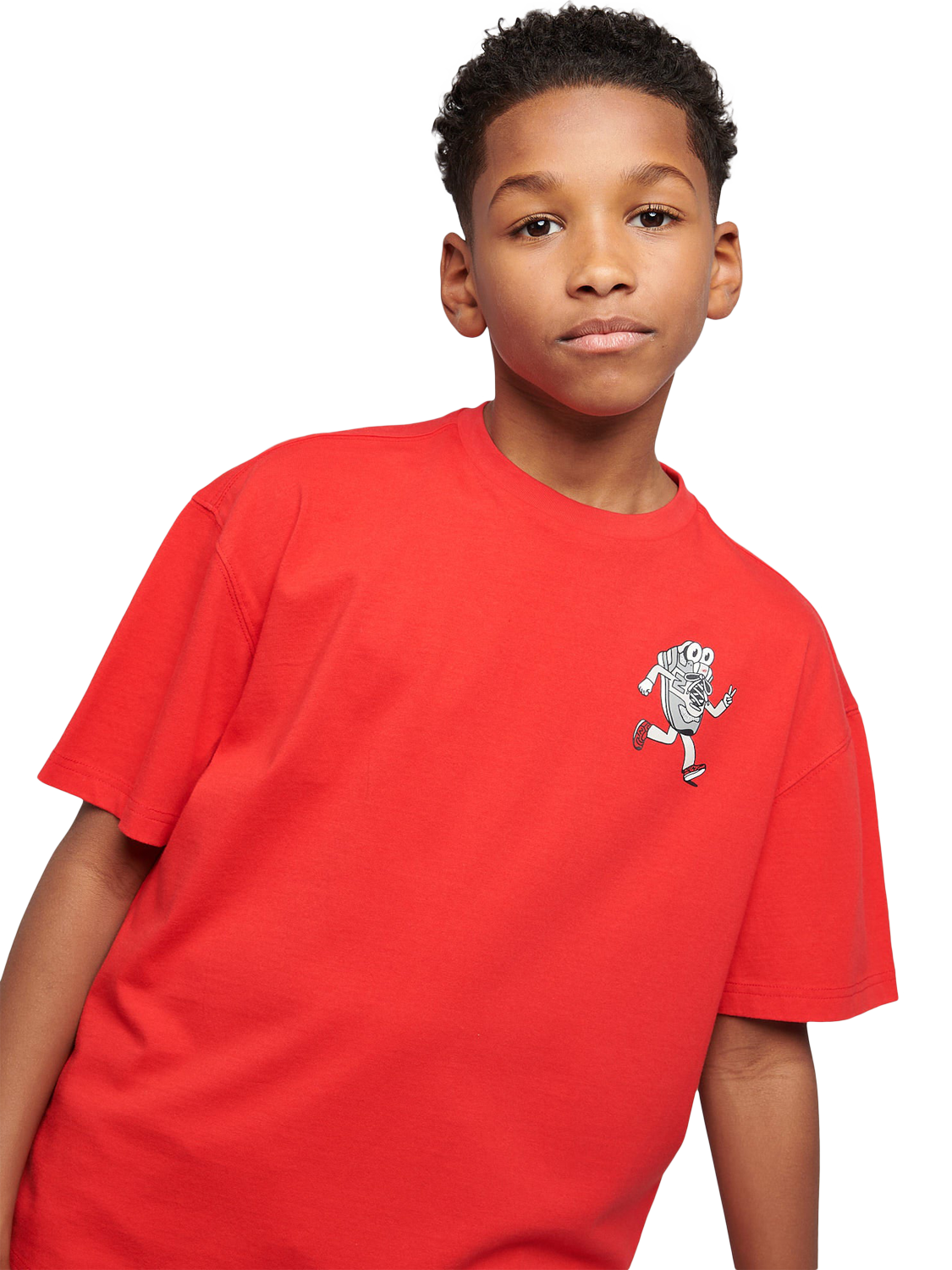 Product image 4 of 11, which shows New Balance Kids' Cotton Sneaker Guy Graphic T-Shirt , True Red, 7-8 years