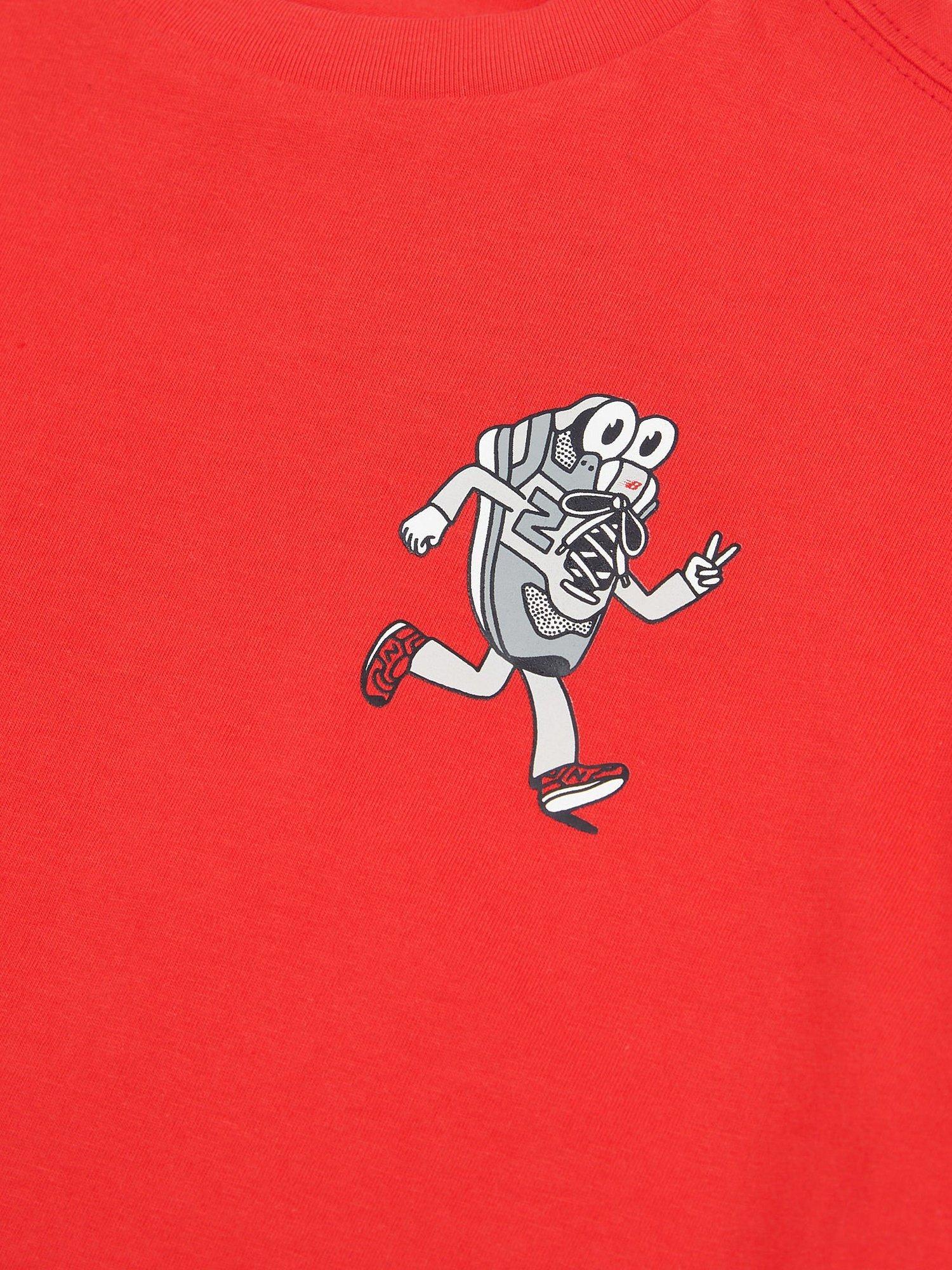 Product image 10 of 11, which shows New Balance Kids' Cotton Sneaker Guy Graphic T-Shirt , True Red, 7-8 years