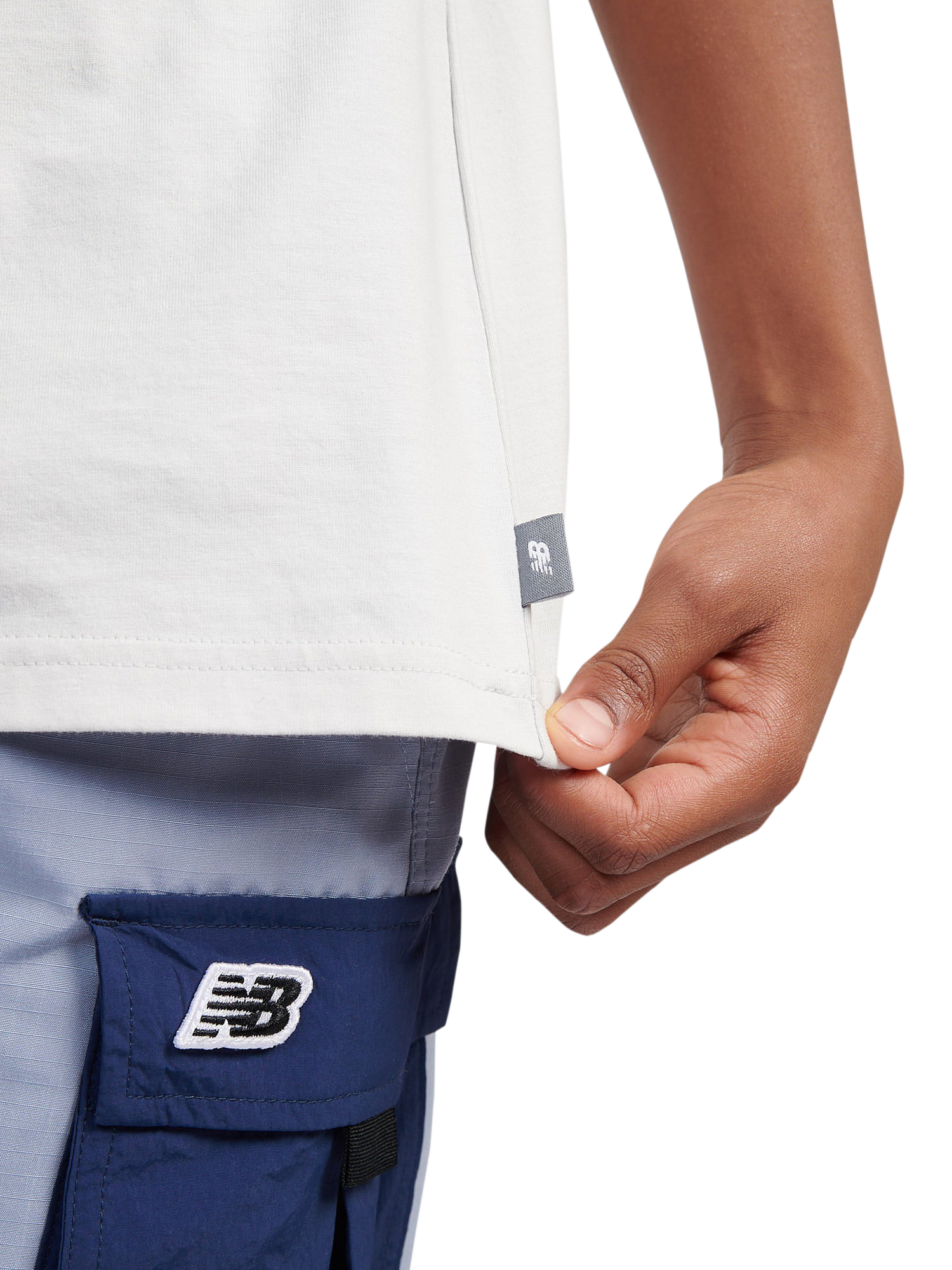 Product image 3 of 10, which shows New Balance Kids' Cotton Sneaker Poster Graphic T-Shirt, Grey Matter, 7-8 years