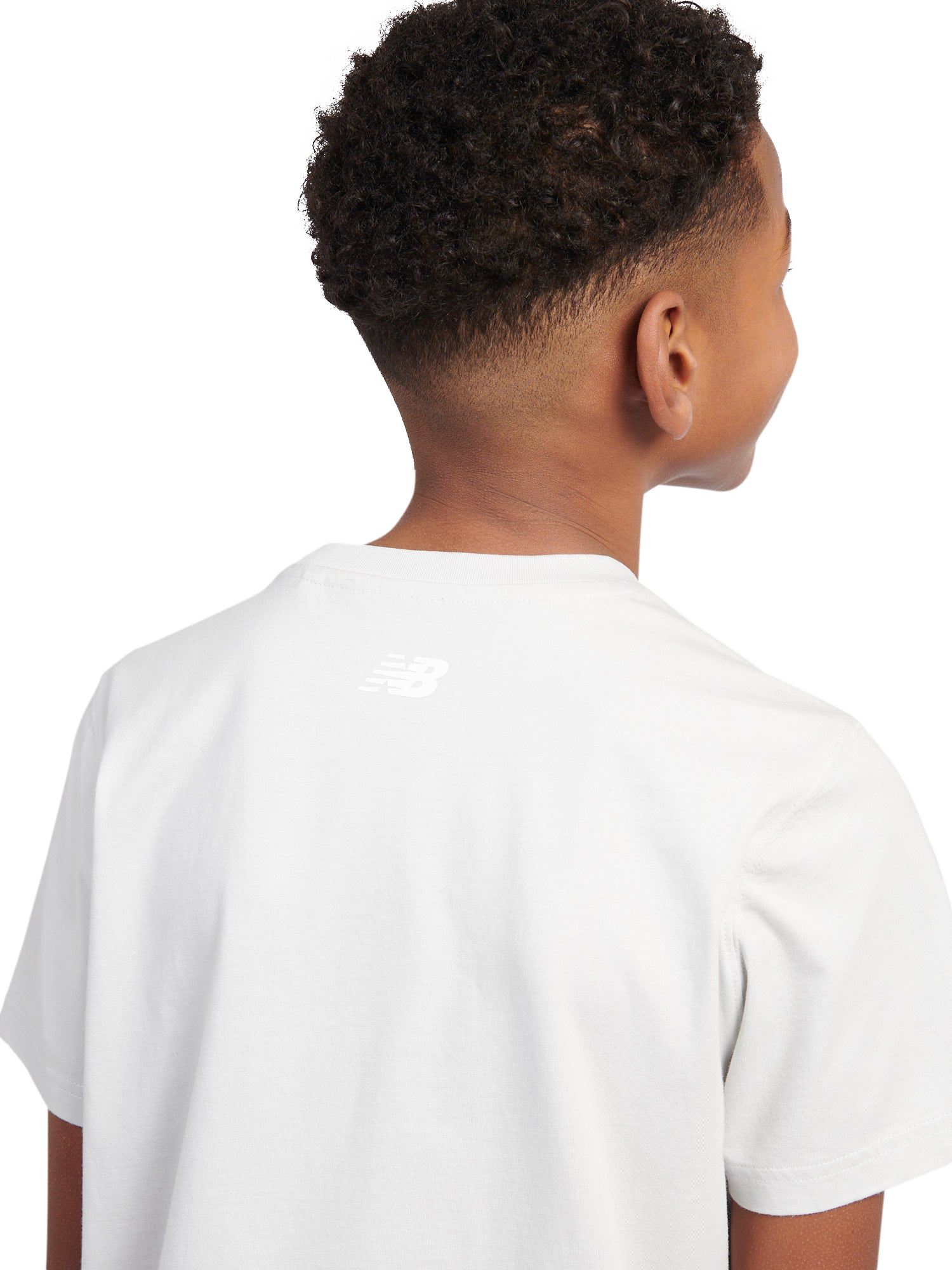 Product image 4 of 10, which shows New Balance Kids' Cotton Sneaker Poster Graphic T-Shirt, Grey Matter, 7-8 years