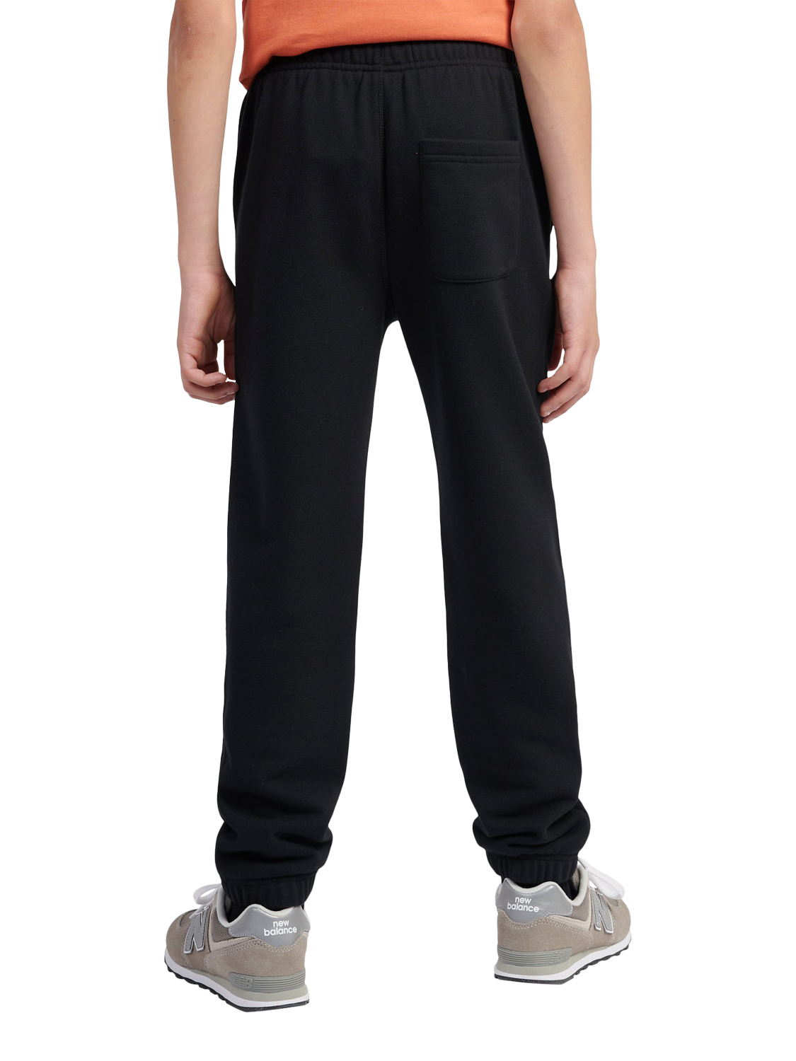 Product image 3 of 8, which shows New Balance Kids' Cotton Logo Joggers, Caviar, 7-8 years