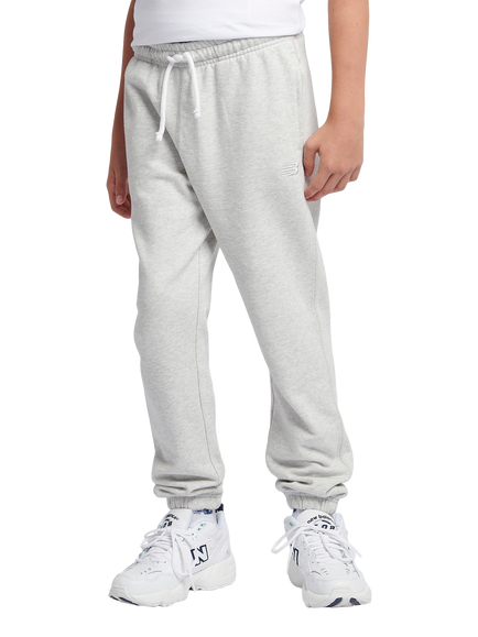 New Balance Kids' Cotton Logo Joggers, Ash Heather