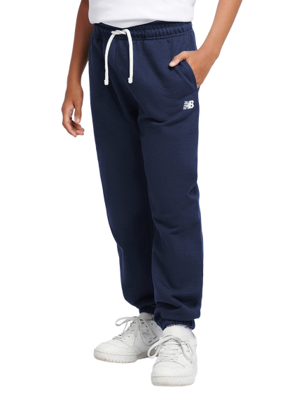New Balance Kids' Cotton Logo Joggers, Navy